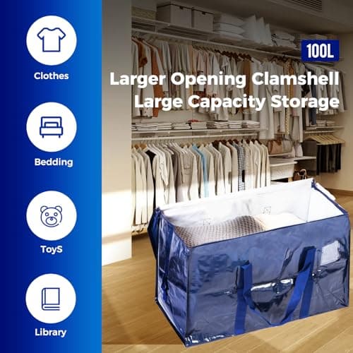 ZFWDSY Moving Bags 93 L,6-Pack Storage Bags Moving Boxes Alternatives — view 6