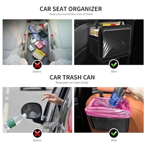 TDOFYH Car Seat Back Organizer Tablet Holder, Vehicle Front Seat, Personal Travel Storage Bag For Adults & Kids Car Accessories Interior & Travel Essentials(Grey) — view 4