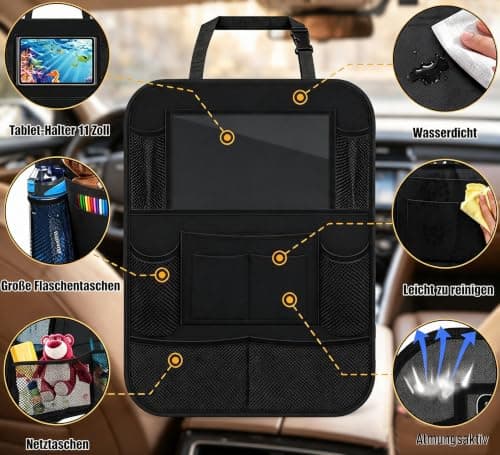 ronoai 2 Pack car seat organiser for Kids — view 3