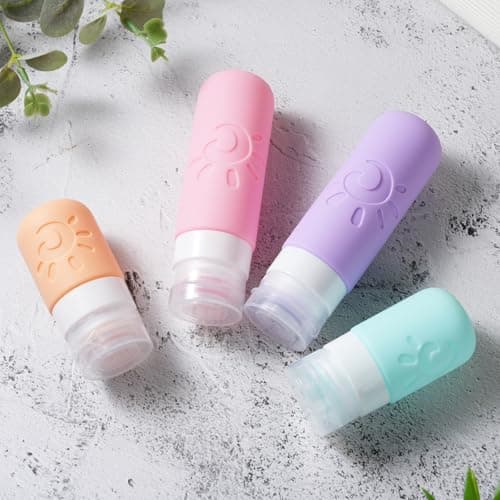 Zafit 18 Pack travel Bottles for Toiletries, TSA Approved Silicone Travel Containers Leak Proof Refillable Travel Accessories for Shampoo Conditioner Lotion Body Wash(Multicolored C) — view 4