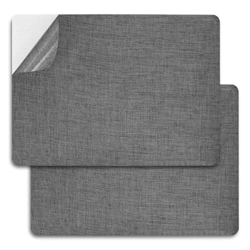 INCNMAD Fabric Repair Patches 2 Pcs 28x20.5 cm Self Adhesive Linen Repair Tape for Clothing, Down Jacket, Sofas, Tent, Sleeping Bag, Car Seats (Dark Grey)