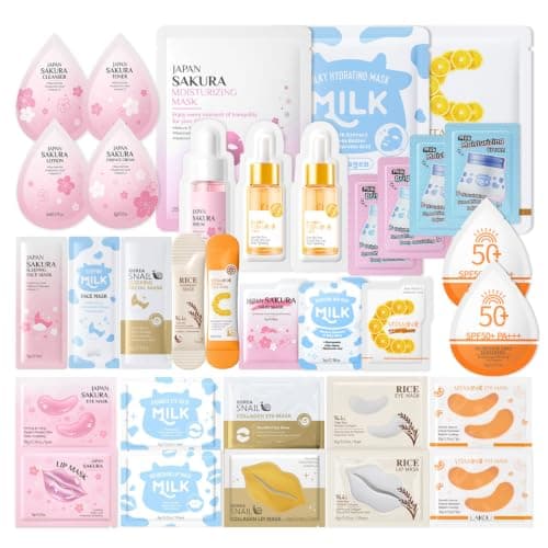 35PCS Korean Skincare Set, Pamper Gifts for Women, Mini Beauty Set