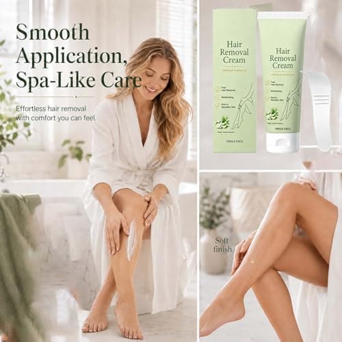 Lumivona Natural Gentle Hair Removal Cream, Lumivona Hair Removal Cream for All Women & Men, HairRemoval Cream for Arms, Legs, Underarms, Hydrating Formula, Suitable for Sensitive Skin (2PC) — view 4