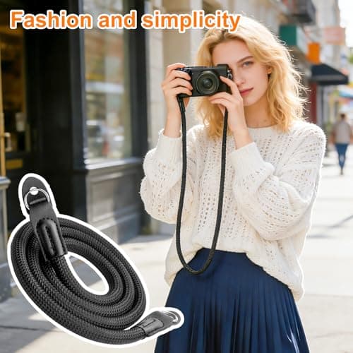 Gaomoeny 1 PcsCamera Neck Strap,105cm/41.34 inch Camera Strap Quick Release Buckles, Camera Shoulder Strap Safety Rope for DSLR Micro Single and DSLR Cameras — view 6