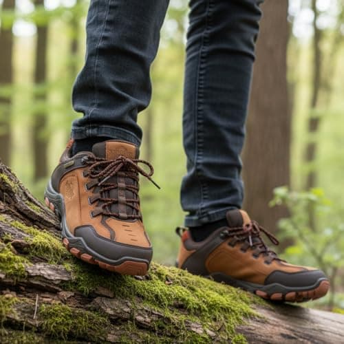 Northwest Territory Corbett Men's Leather Walking Shoes, Brown, Size 13 — view 2