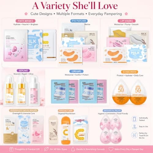 35PCS Korean Skincare Set, Pamper Gifts for Women, Mini Beauty Set — view 6