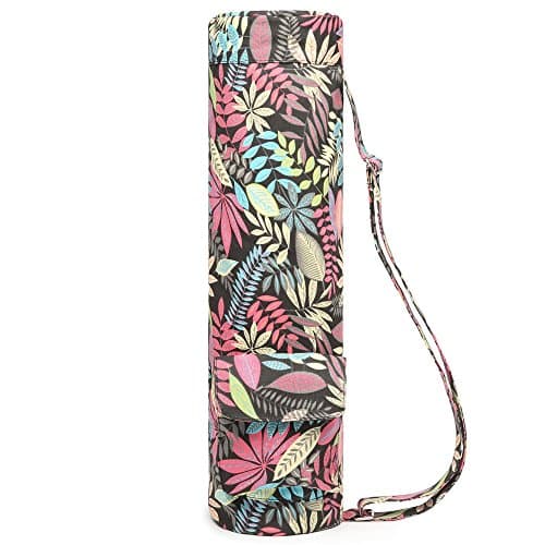 ELENTURE Canvas Yoga Mat Bag with Adjustable Strap & Pockets, Full-Zip Travel Gym Tote for Women & Men, Fits 1/4" & 1/3" Thick Mats, Lightweight Carrier for Yoga, Workout, Outdoor Use — view 4