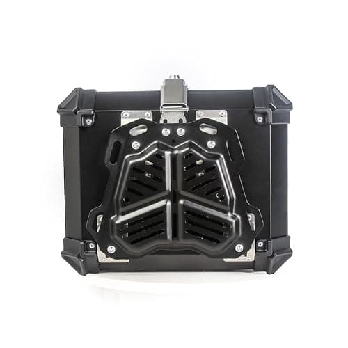 CuteHairy Motorcycle Top Case 45L, Aluminum Alloy Waterproof Motorbike Tail Box with Security Lock & Base Plate, Universal Helmet Luggage Storage Trunk for Scooter — view 6