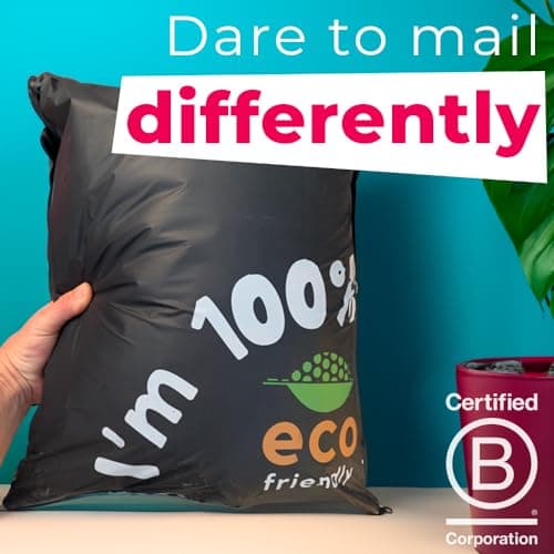 Simplelifeco UK Eco Friendly Compostable Mailing Bags (Medium: 12 x 16”, Pack of 10) - Compostable Mailers - Postage Bags - Eco Friendly Packaging — view 2