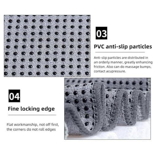 Yoga Towel Yoga Mat Towel Non Slip Hot Yoga Towel Quick Dry Fitness Mats Towel Ultra Soft and Sweat Absorbent Grip Dot Washable Grip Towels With Free Mesh Carry Bag — view 3