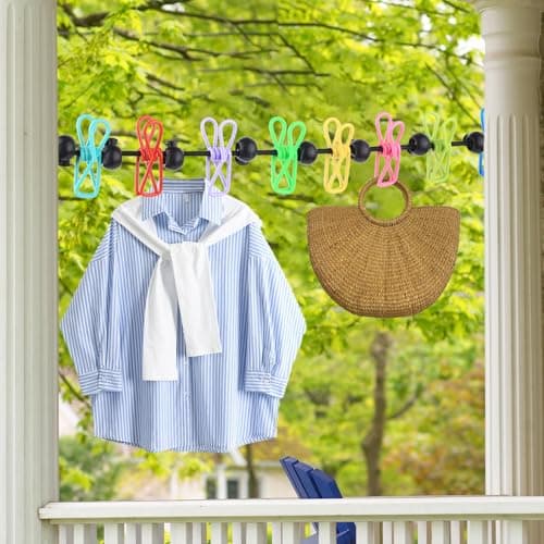 Travel Washing Line with Pegs,1.8 M-3 M Portable Clothes Lines, Camping peg — view 6