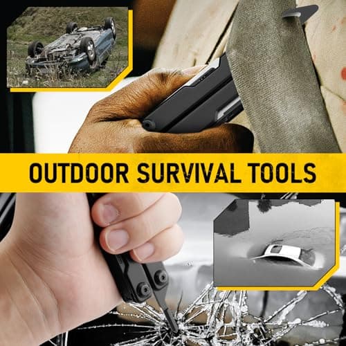 BIBURY Multitools, Keychain EDC Gadgets, Foldable Scissors, Black BI2052AB — view 5