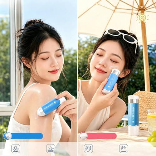 100ml Sunscreen Applicator Refillable - Sponge, Portable Travel Friendly Lotion Applicators for Children Adults Family | Sunscreens Lotion Applicator for Summer Vacation Beach — view 3