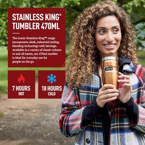 Thermos Stainless King Cranberry Red Tumbler (470ml) 7h Hot | 18h Cold — view 3