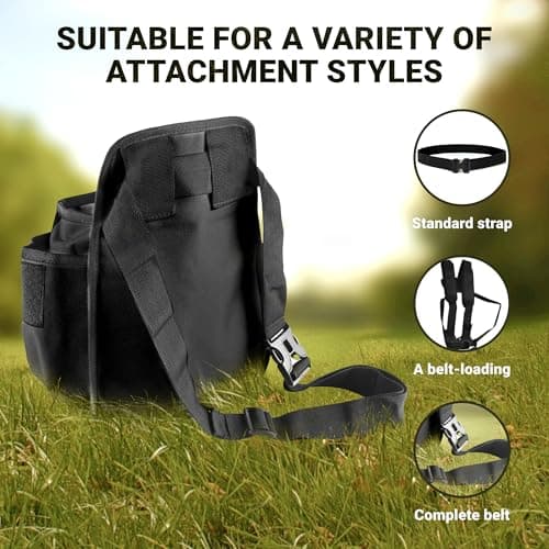 CKG Metal Detecting Finds Bag Waist Digger Pouch Tools Bag for Pinpointer, Metal Detecting Pouch Portable Multifunctional for Metal Detector Accessories, Black — view 6
