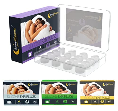 Noise Cancelling Ear Plugs for Sleeping - 8 Pairs, Silicone, White