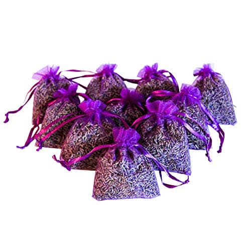 Quercus Lavender Filled Bags (7x9cm) Insect and Moth Repellent for Clothes, Drawers, Wardrobes, Shoes, Travel, Sleep, Exams and Cars (10 Pack) — view 4