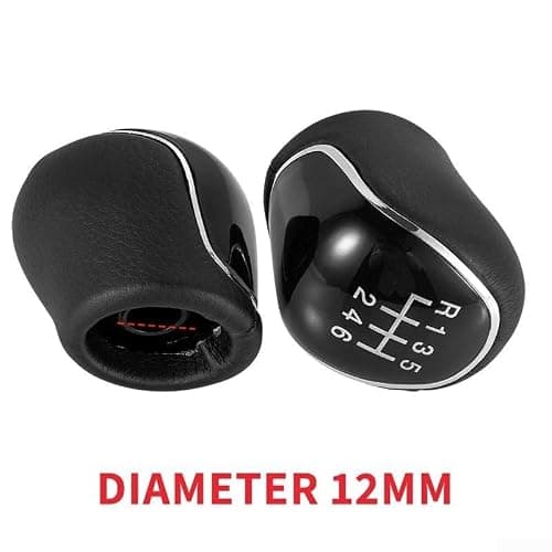 Alloy Shift Knob 3 Adapters 8-12mm Universal Fit(Black 6-speed R-left) — view 3
