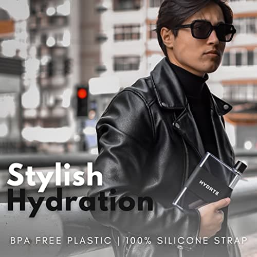Hydrte Clear Water Bottle – 350ml Professional Cute Water Bottle for Travel, Slim, Lightweight & BPA-Free for Travel & Everyday Hydration (Mango Yellow) — view 5