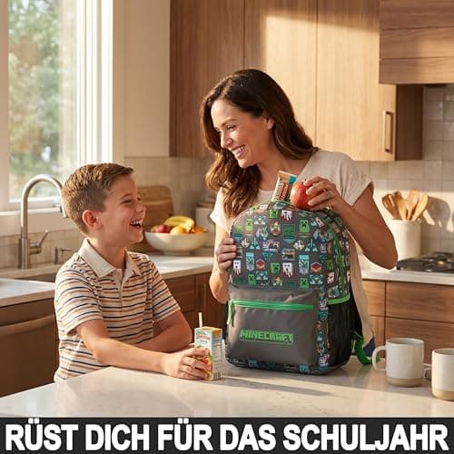 Get Trend Minecraft Boys Backpack, 45cm Padded Straps School Bag — view 5