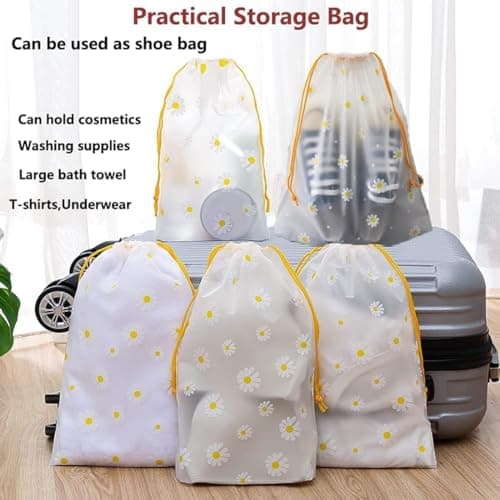 GAOHAN 20 pcs Shoe Bag Portable Storage Bag, Travel Shoe Bags(Daisy) — view 3