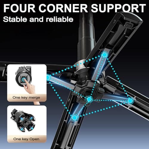 Magnetic Pocket Selfie Stick, 4-in-1 Magnetic Selfie Stick for Phone with Rechargeable Remote, Portable Extendable Tripod Stand for Home, Travel, Vlogging & Video Recording — view 6