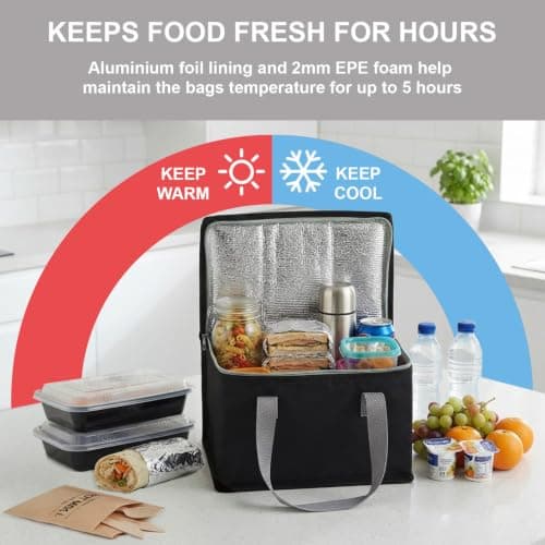Fashion Stationery Insulated Lunch Bag, Polyester, Small Cooler — view 4