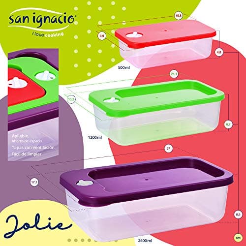 Kitchen Battery Pack 5 Pieces + Set of 3PC Hermetic Stackable Plastic — view 4