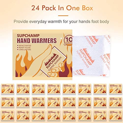 Hand Warmers Disposable - 24 PCS Pocket Hand Warmer - Handwarmers Up to 10 Hours of Heat - Hand Heat Pads for Sports, Camping, Hiking, Travel, Skiing, Cold Weather — view 2