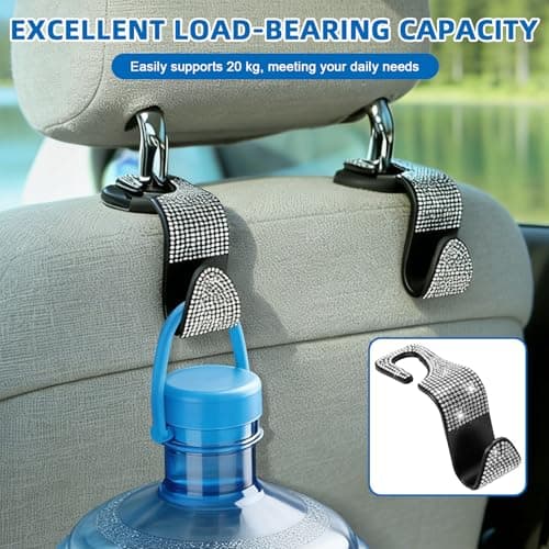 4PCs Car Seat Hooks,Bling Car Headrest Hooks,Back Seat Headrest Hanger — view 4