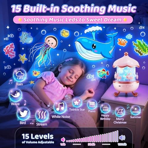 One Fire Girls Gifts, Night Light 15 Sounds, Star Projector with 15 Films — view 6