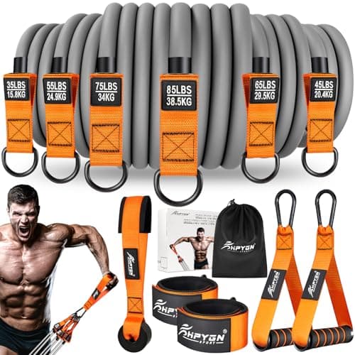 HPYGN Heavy Duty Resistance Bands 360lbs, Resistance Bands with Handles, Door Anchor, Exercise Bands for Men, Resistance Bands Set Men, Physical Therapy, Muscle Strength Training, Home Gym Equipment