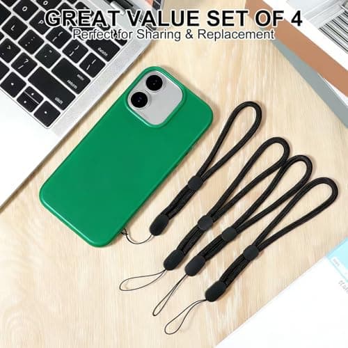 KDRNXVAL 4 Pcs Adjustable Wrist Lanyard Straps, Hand Wrist Loop With Strong Cord And Secure Clip, Anti-Loss Wrist Straps For Phone, Camera, Keys And USB For Daily Carry — view 4