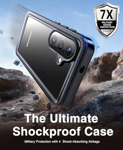 Beeasy for Samsung Galaxy S26 Case, IP68 Waterproof, Built-in Screen Protector and Camera Lens Cover,360 Full Body Military Grade Phone Case, Heavy Duty Shockproof Dustproof Slim Clear Cases — view 5