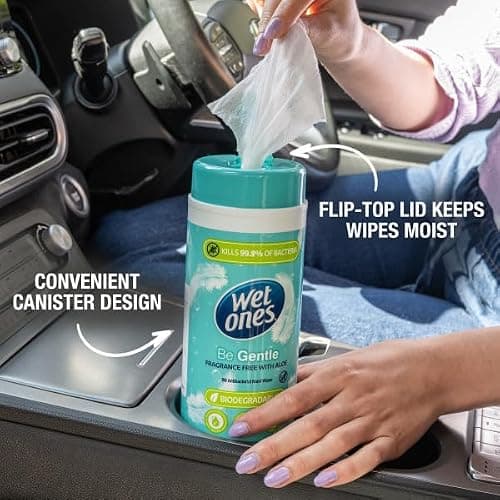 Wet Ones Be Gentle Canisters - Antibacterial Hand Wipes - 200 Wipes — view 5