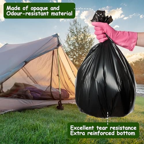 CTDMJ Camping Toilet Bags, 100 PCS (5 Roll) Thickened Compostable 30L 8 Gallon Portable Toilet Biodegradable Bin Bags for Camping, Hiking, Travel, Kitchen, Home — view 4
