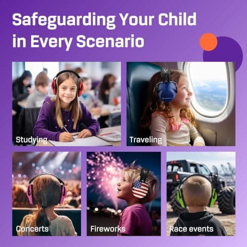 Vanderfields Kids Ear Defenders - 31 dB (2K Hz), Midnight Black — view 5