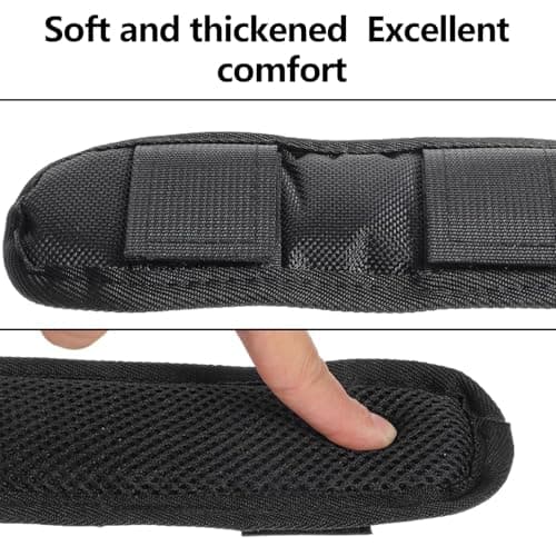 ANBOO 2 Pack Shoulder Strap Pads for Bags - Black Removable Non-Slip Cushion Pads (7.5x22cm) for Backpacks, Luggage, Guitar Straps - Pressure Relief & Comfort — view 3