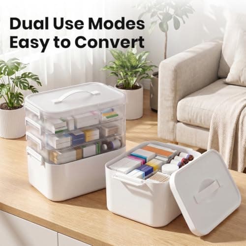 Stidyzo Medicine Storage Box, 4-layer Stackable Storage Box — view 3
