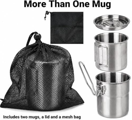 kokkoya Camping Pot Portable Stainless Steel Camping Cookware with Lid — view 4