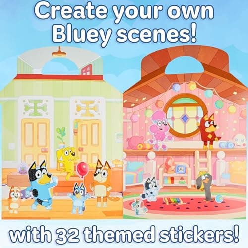 Bluey Stickers Activity Set with Crayons, Colouring Sheets, Foldable Fun Scenes, Kids Activity Packs for Travel, Colouring Set, Gifts for Kids — view 4