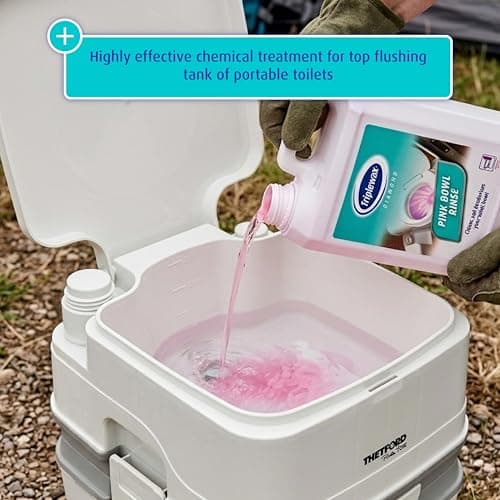 Triplewax Portable Toilet Fluid Twin Pack 2.5L – Blue Waste Tank Chemical & Pink Bowl Rinse Odour Control, Fresh Fragrance for Caravan, Motorhome, Camping & Boats — view 4