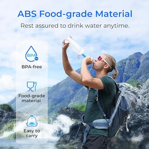 Waterdrop Portable Water Filter Straw for Camping, 0.1 Micron, 3 Pack — view 6