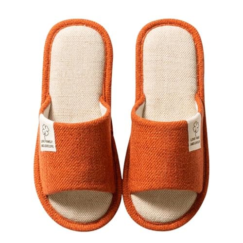 open toe slippers women House Slippers for Women Wide Fit Memory Foam — view 4