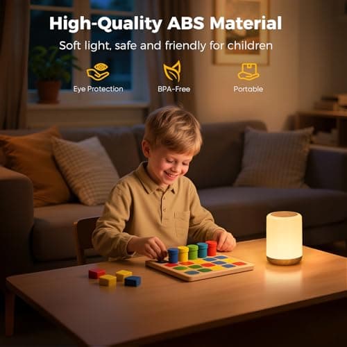 CAKLIK Night Light 2-Pack, LED Dimmable Touch Bedside Lamp with 256 RGB — view 5