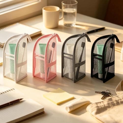4 Pack Travel Toiletry Bag EVA, Waterproof Wash Bag Set with Mesh — view 6