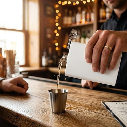Stainless Steel Hip Flask 8oz White, Metal Flask for Whiskey Liquor, Small Pocket Flask with Funnel Cup, Mini Flask for Men Women Travel Camping Gifts 2 Pack — view 4