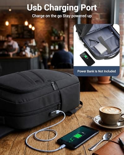 Shavont Laptop Backpack, Rucksack for Men with USB Charging Port — view 3