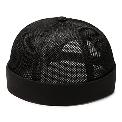 Men Solid Cap Mesh Quick Drying Adjustable Breathable Sport Outdoor Hip Hop Cap Umbrella Stroller Lightweight Travel (Black, One Size) — view 2