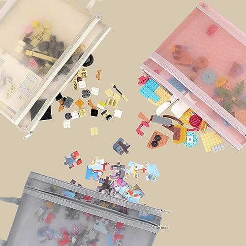 Colored Mesh Zipper Pouch Bags, 5pcs A4&5pcs A5 Toy Storage & Organization — view 2